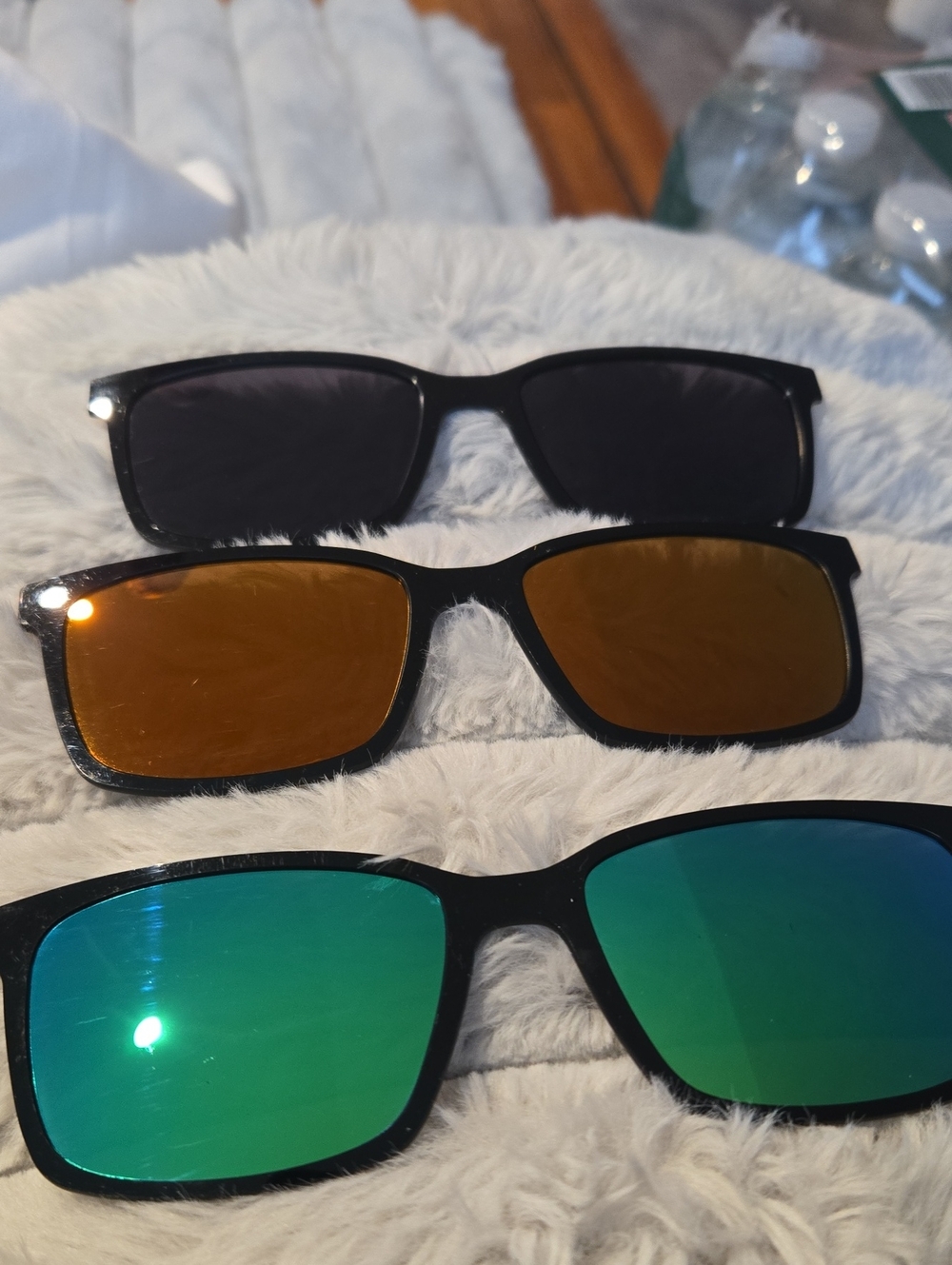 Pair Eyewear The Kirby Sun Toppers For The Kirby Frame. Lot Of 3 Gold. Green. Bk